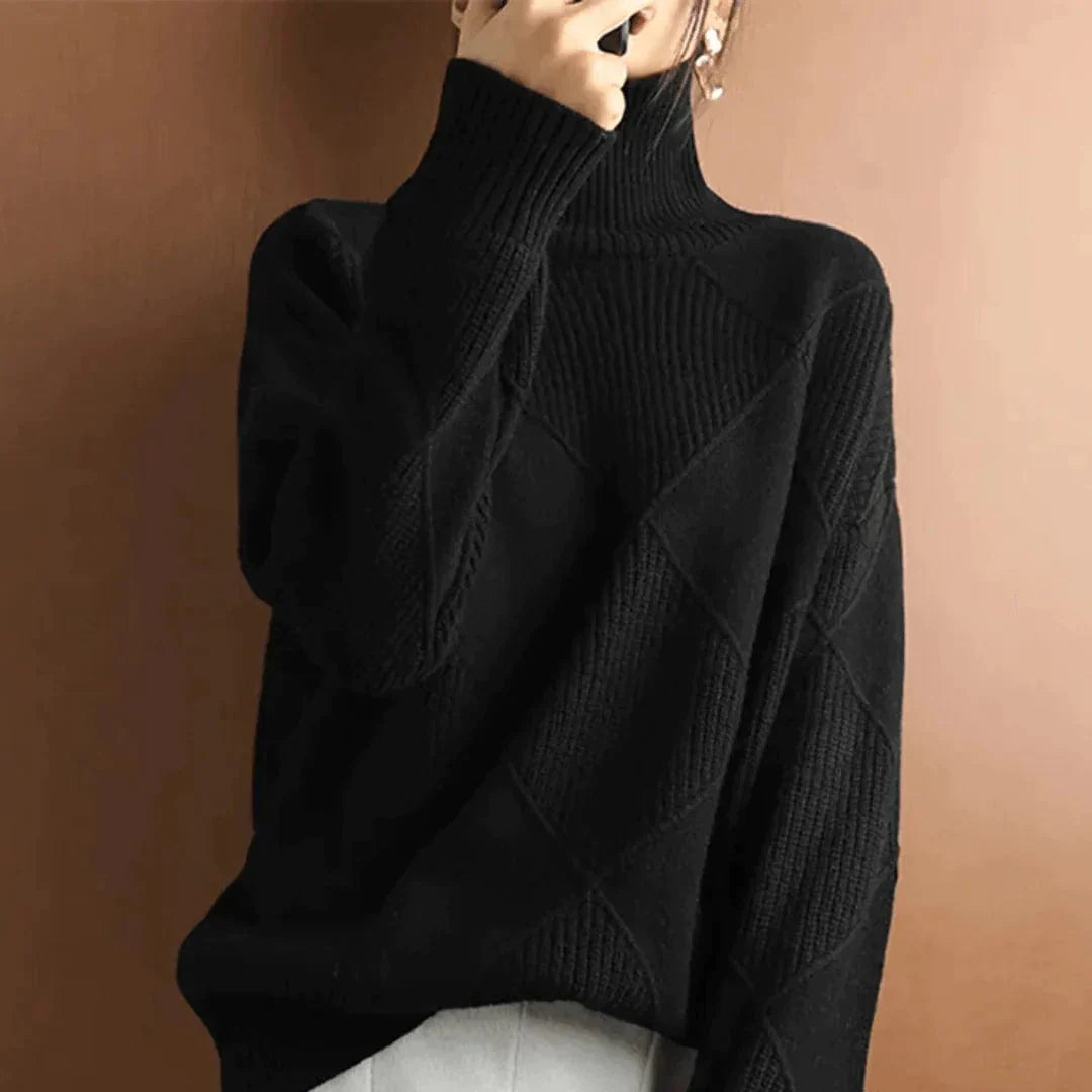 Marie Cashmere-trøje med rullekrave