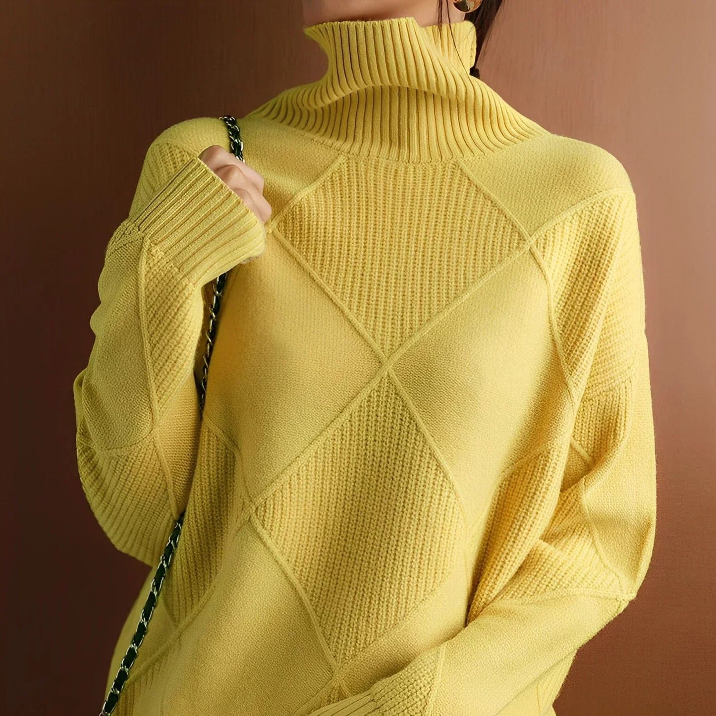 Marie Cashmere-trøje med rullekrave