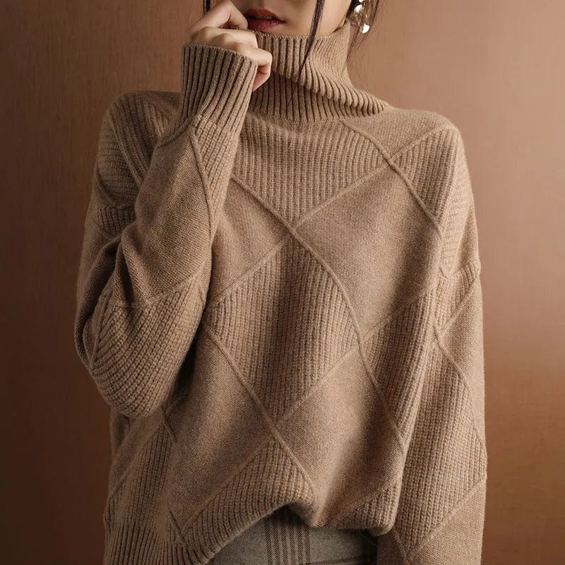 Marie Cashmere-trøje med rullekrave