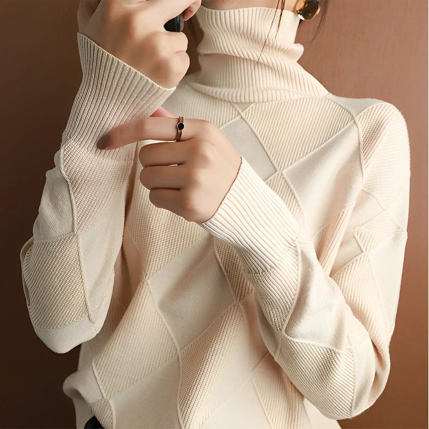 Marie Cashmere-trøje med rullekrave
