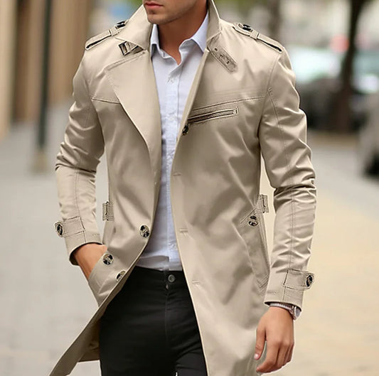NELIO - Elegant forårstrenchcoat til mænd